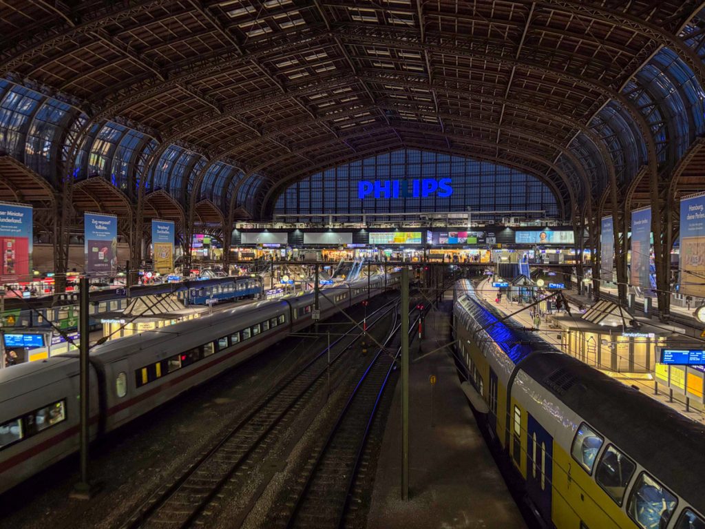 Evening at Hamburg Central Station
